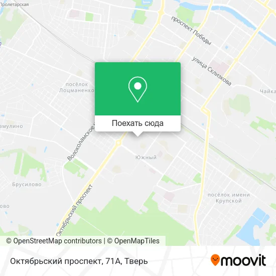 Карта Октябрьский проспект, 71А