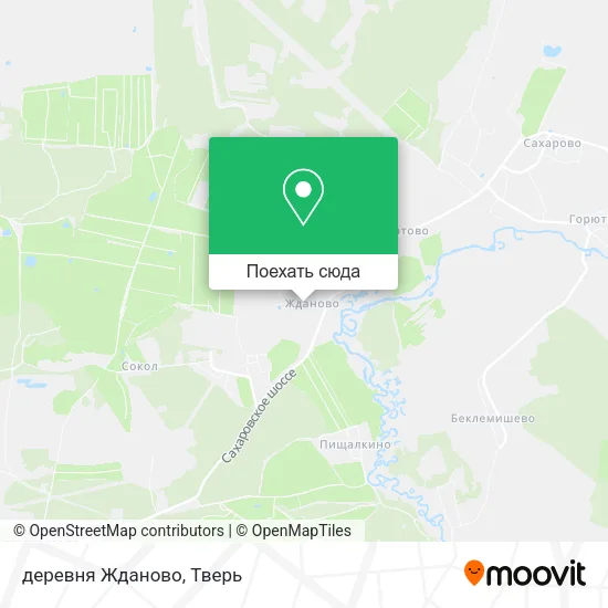 Карта деревня Жданово