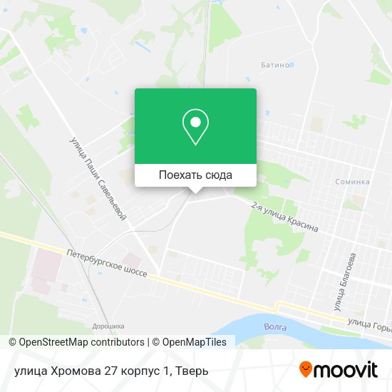 Карта улица Хромова 27 корпус 1