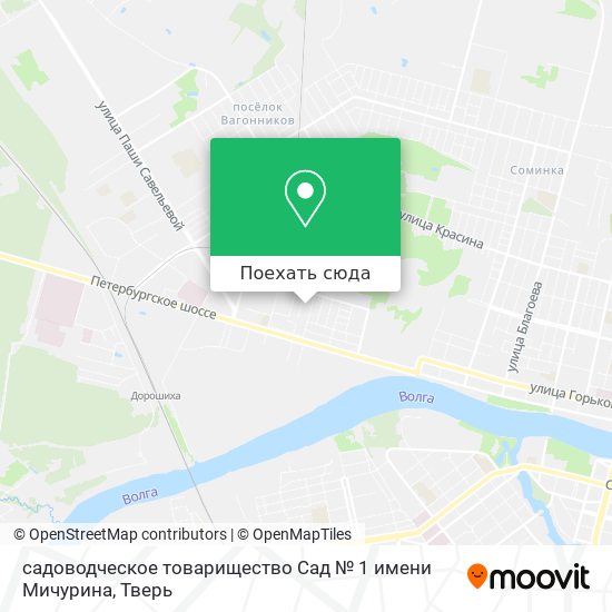 Карта садоводческое товарищество Сад № 1 имени Мичурина