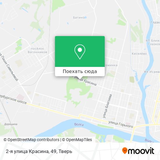 Тверь красина на карте