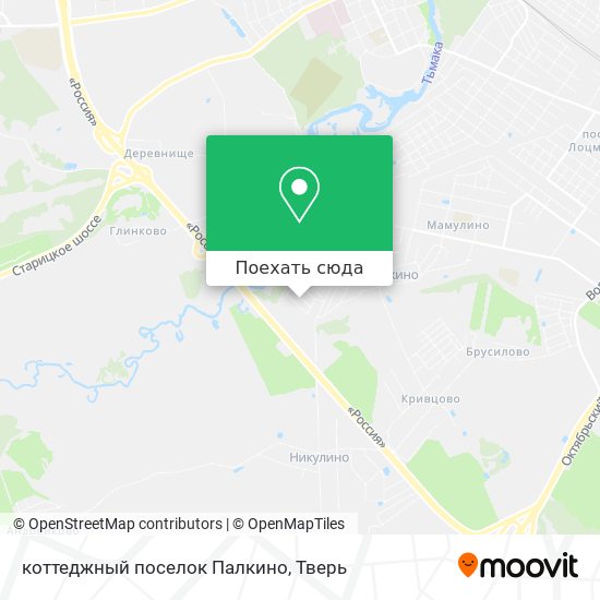 Карта коттеджный поселок Палкино