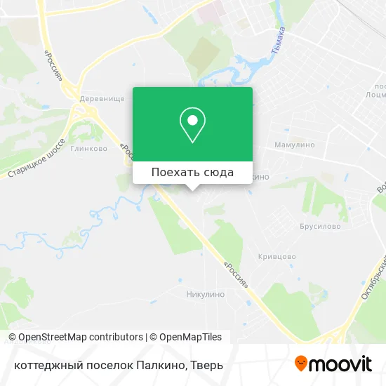Карта коттеджный поселок Палкино