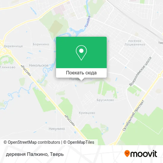 Карта деревня Палкино