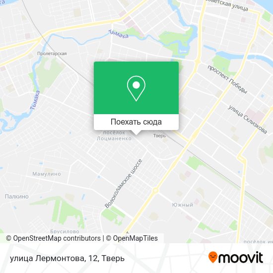 Карта улица Лермонтова, 12