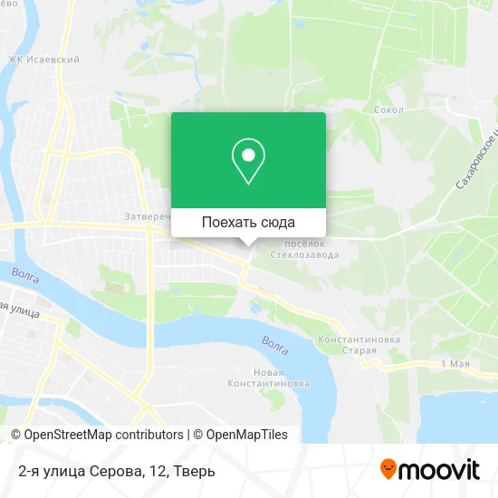 Карта 2-я улица Серова, 12