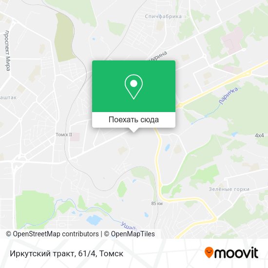 Карта Иркутский тракт, 61/4