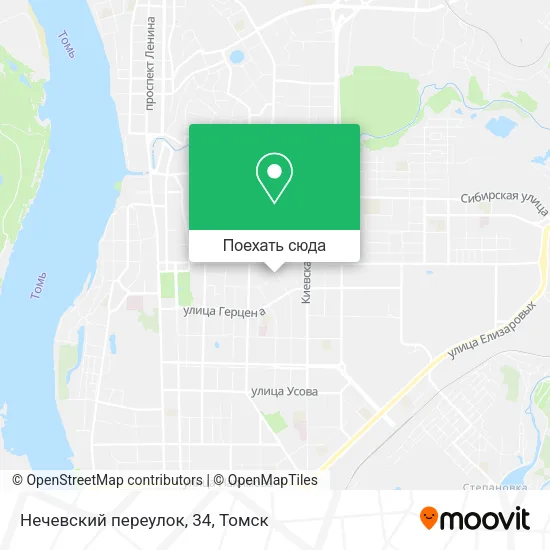 Карта Нечевский переулок, 34