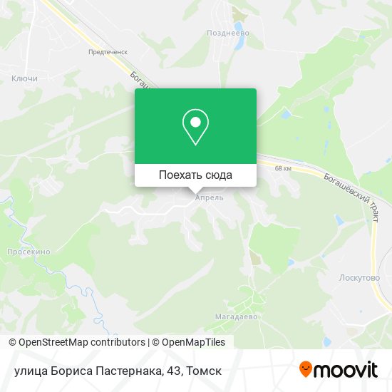 Карта улица Бориса Пастернака, 43
