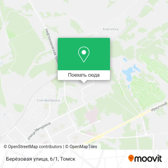 Карта Берёзовая улица, 6/1