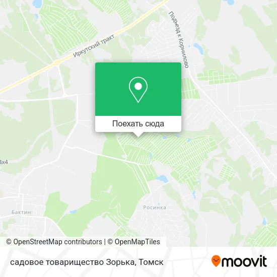 Карта садовое товарищество Зорька