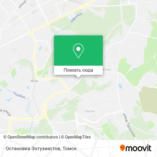 Карта Остановка Энтузиастов