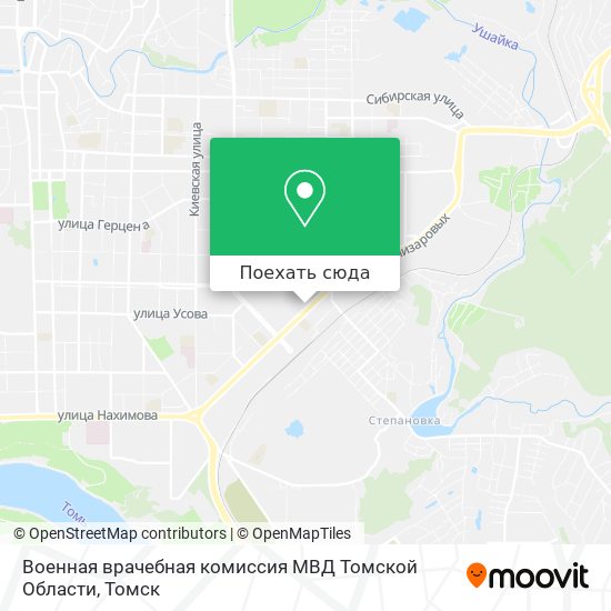 Карта Военная врачебная комиссия МВД Томской Области