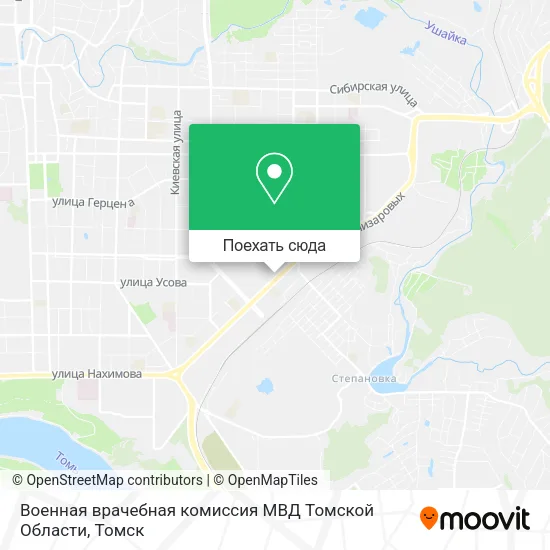 Карта Военная врачебная комиссия МВД Томской Области