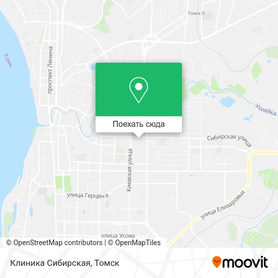 Карта Клиника Сибирская