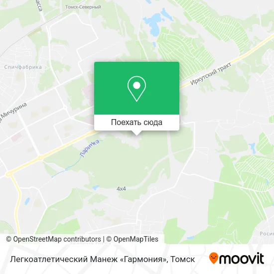 Карта Легкоатлетический Манеж «Гармония»