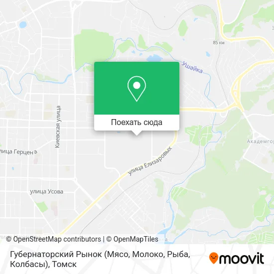 Карта Губернаторский Рынок (Мясо, Молоко, Рыба, Колбасы)