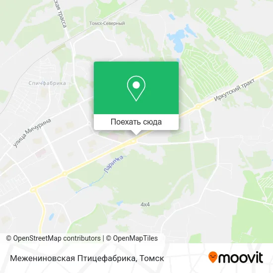 Карта Межениновская Птицефабрика