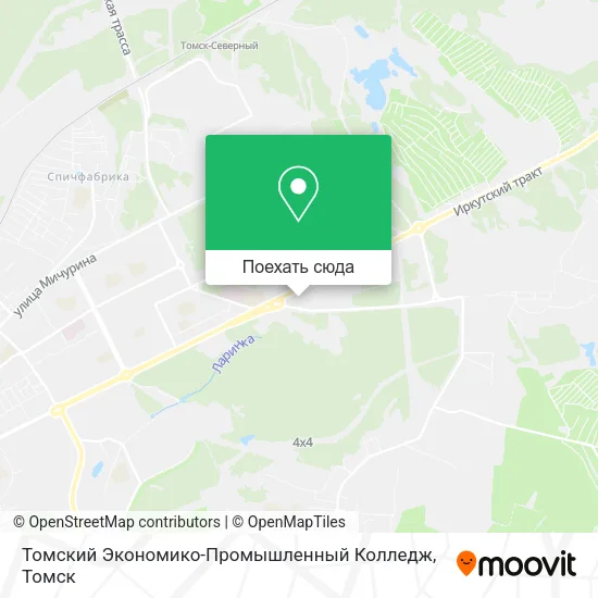 Карта Томский Экономико-Промышленный Колледж