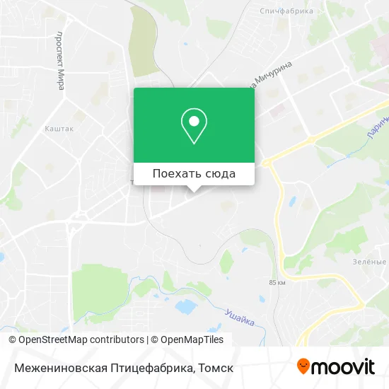 Карта Межениновская Птицефабрика