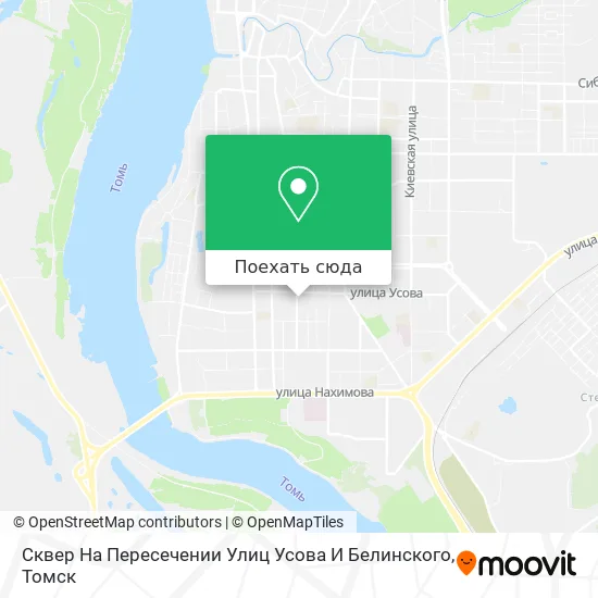 Карта Сквер На Пересечении Улиц Усова И Белинского