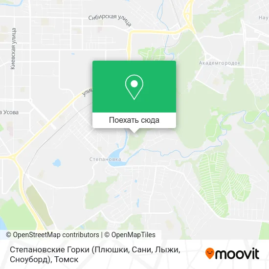 Карта Степановские Горки (Плюшки, Сани, Лыжи, Сноуборд)