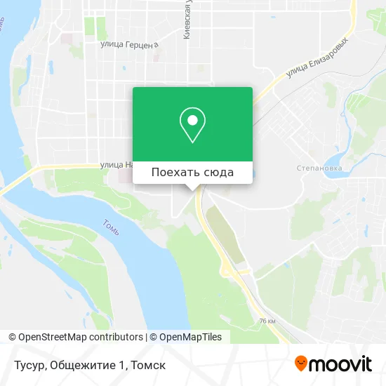 Карта Тусур, Общежитие 1