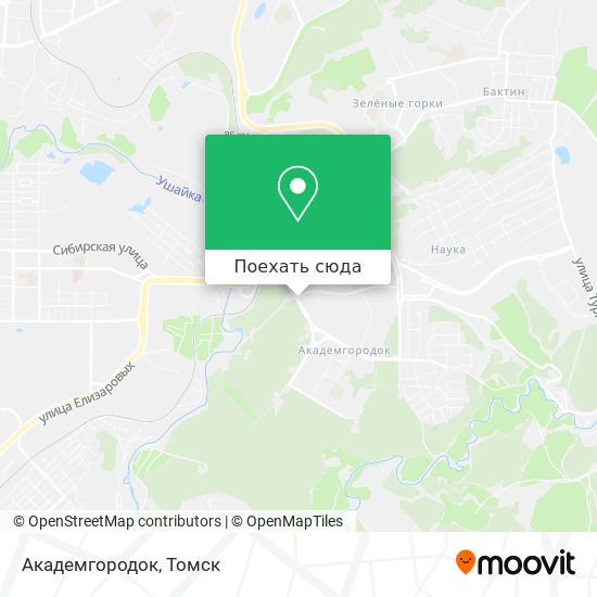 Карта Академгородок