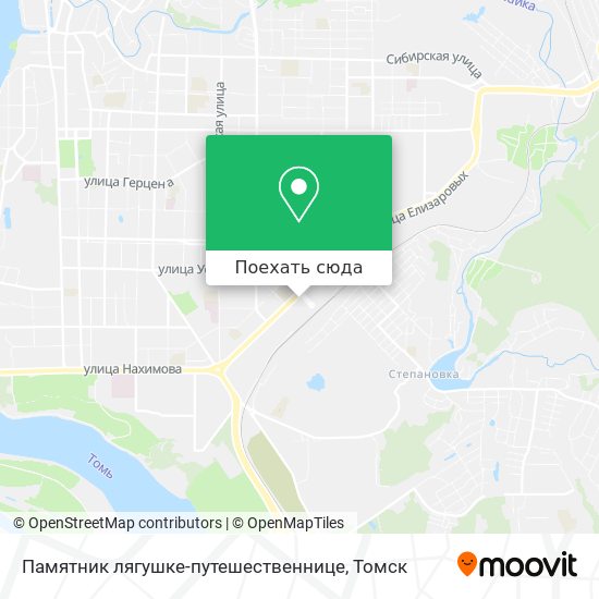 Карта Памятник лягушке-путешественнице