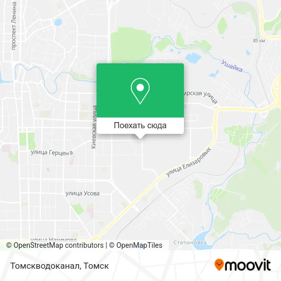 Карта Томскводоканал