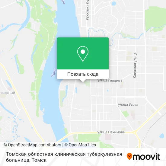 Карта Томская областная клиническая туберкулезная больница
