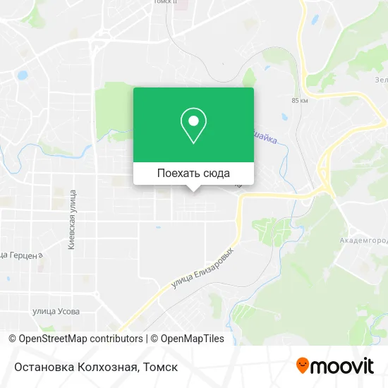 Карта Остановка Колхозная