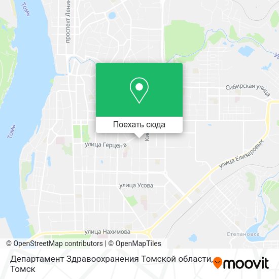 Карта Департамент Здравоохранения Томской области