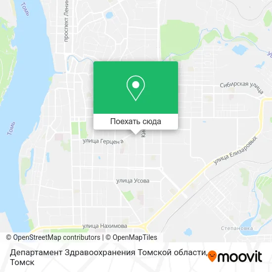 Карта Департамент Здравоохранения Томской области