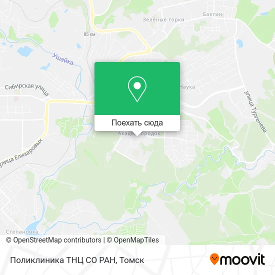 Карта Поликлиника ТНЦ СО РАН