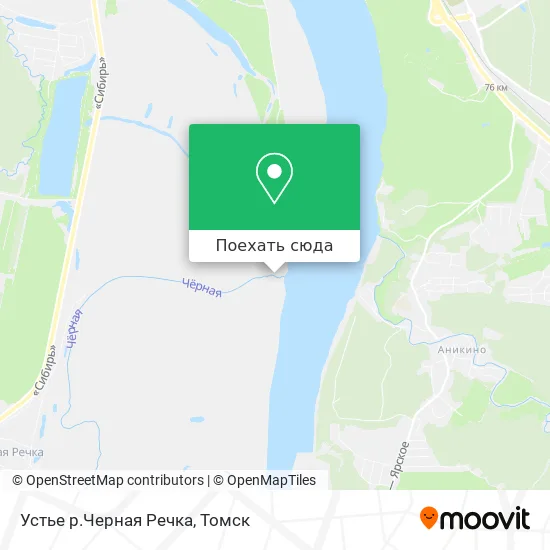 Карта Устье р.Черная Речка