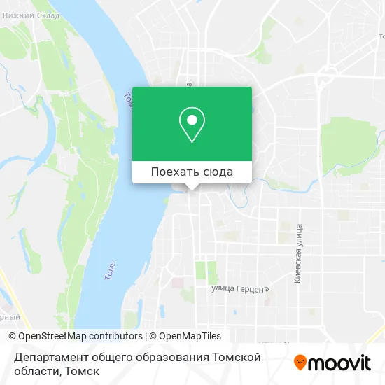 Карта Департамент общего образования Томской области