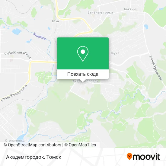 Карта Академгородок