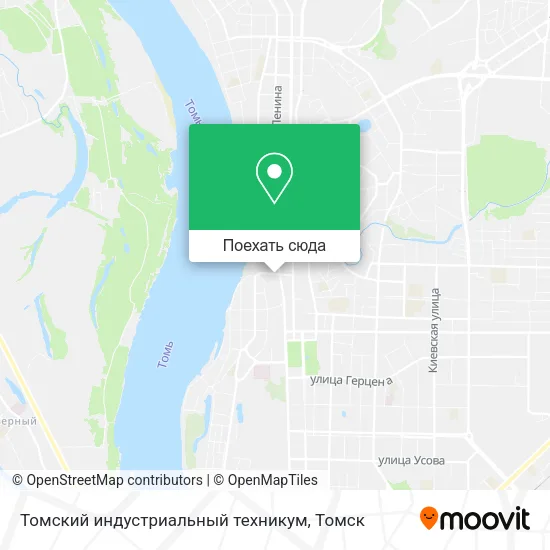 Карта Томский индустриальный техникум
