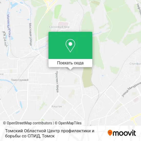 Карта Томский Областной Центр профилактики и борьбы со  СПИД