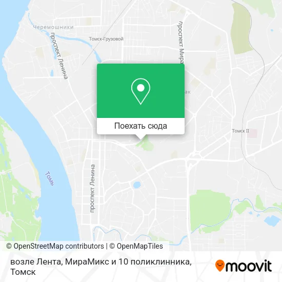 Карта возле Лента, МираМикс и 10 поликлинника