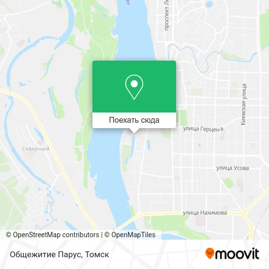 Карта Общежитие  Парус