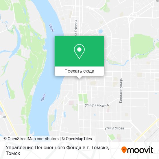 Карта Управление Пенсионного Фонда в г. Томске