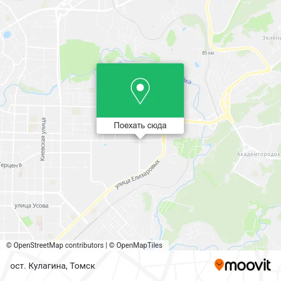 Карта ост. Кулагина