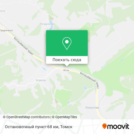 Карта Остановочный пункт-68 км