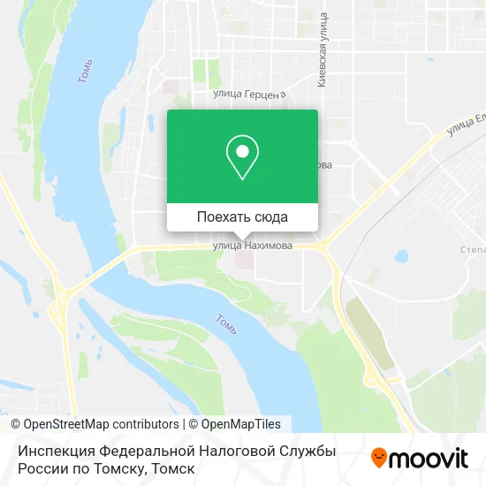 Карта Инспекция Федеральной Налоговой Службы России по Томску