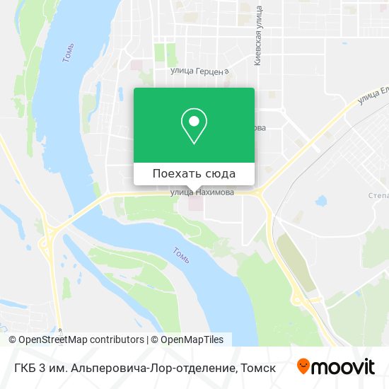 Карта ГКБ 3 им. Альперовича-Лор-отделение