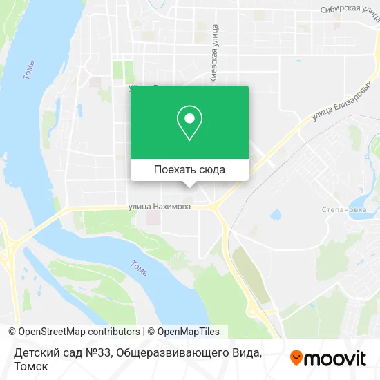 Карта Детский сад №33, Общеразвивающего Вида