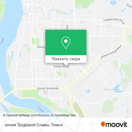 Карта аллея Трудовой Славы
