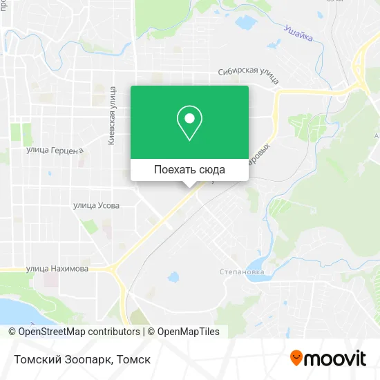 Карта Томский Зоопарк